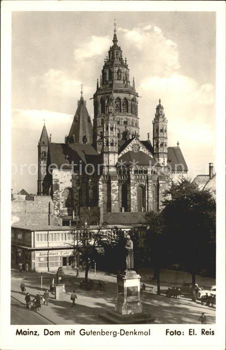 Mainz Rhein Dom Gutenberg- Denkmal