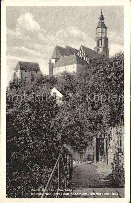 Kamenz Sachsen Herrental Hauptkirche und Katechismuski
