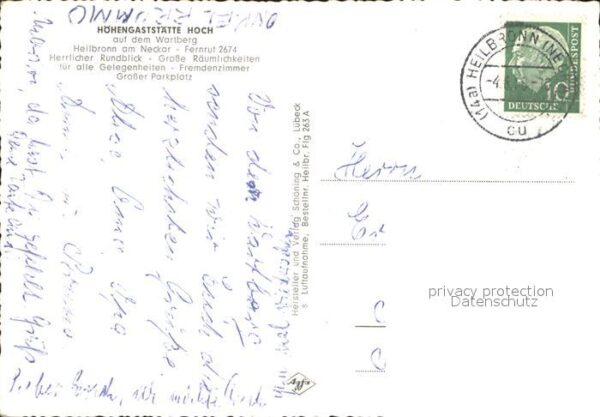 Heilbronn Neckar Höhengaststätte Hoch – Bild 2