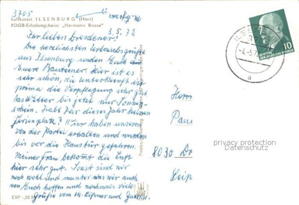 Ilsenburg Harz FDGB Erholungsheim Hermann Basse – Bild 2