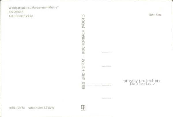 Doebeln Waldgaststätte Margareten Mühle – Bild 2