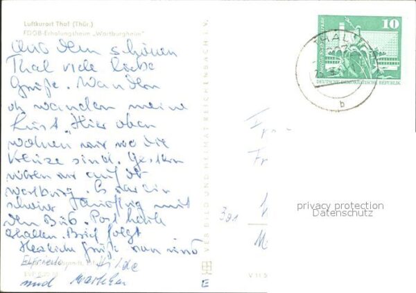 Thal Ruhla FDGB Erholungsheim Wartburgheim – Bild 2