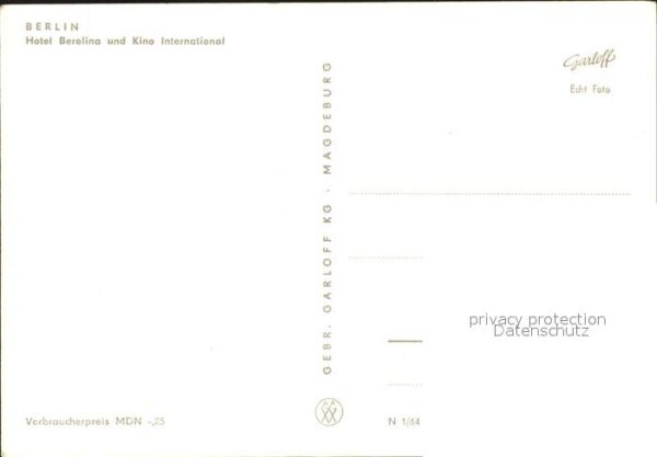 Berlin Hotel Berolina Kino International – Bild 2