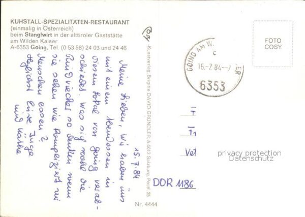 Going Wilden Kaiser Tirol Kuhstall- Spezialitäten- Restaurant – Bild 2
