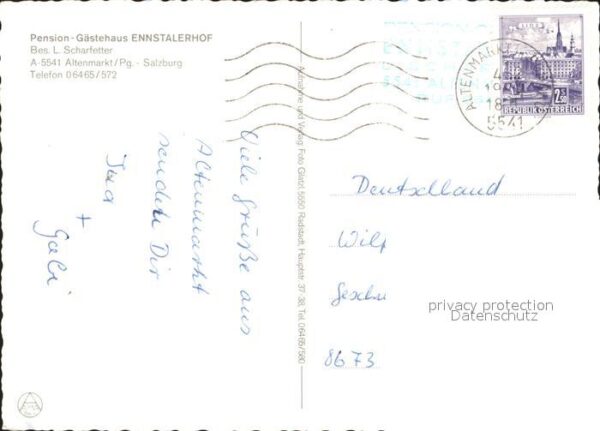 Altenmarkt Pongau Pension Gästehaus Ennstalerhof – Bild 2