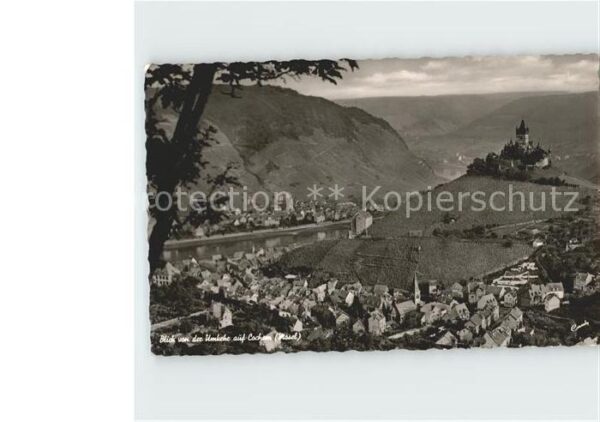 Cochem Mosel mit Burg Blick von der Umkehr