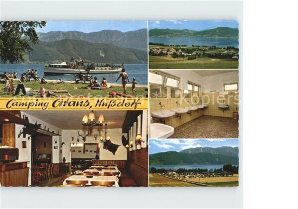 Nussdorf Attersee Strandcamping Fahrgastschiff Panorama G