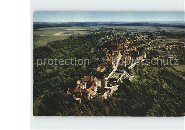 Langenburg Wuerttemberg Schloss Langenburg Fliegeraufnahme