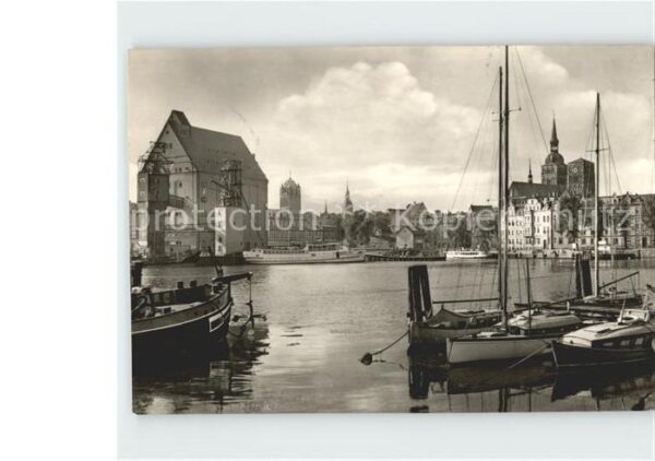 Stralsund Mecklenburg Vorpommern Hafen Teilansicht