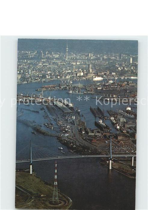 Hamburg Köhlbrandbrücke Fliegeraufnahme