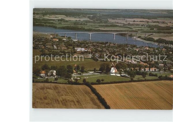Sonderborg mit Mühle und Brücke Fliegeraufnahme