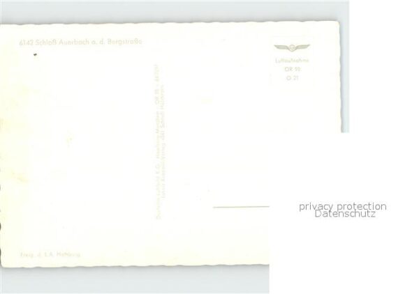 Bensheim Bergstrasse Schloss Auerbach Fliegeraufnahme – Bild 2