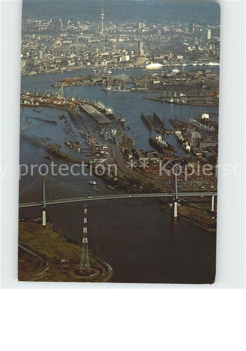 Hamburg Köhlbrandbrücke Fliegeraufnahme