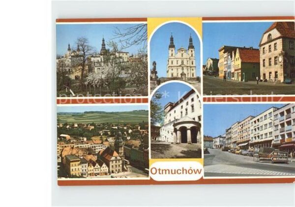 Otmuchow Kirche Schloss Strassenpartie Ortsansic