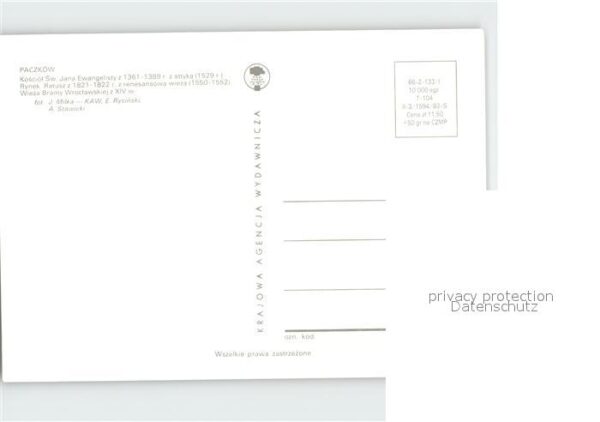 Paczkow Kosciol Sw Jana Ewangelisty Ratusz Wiez – Bild 2