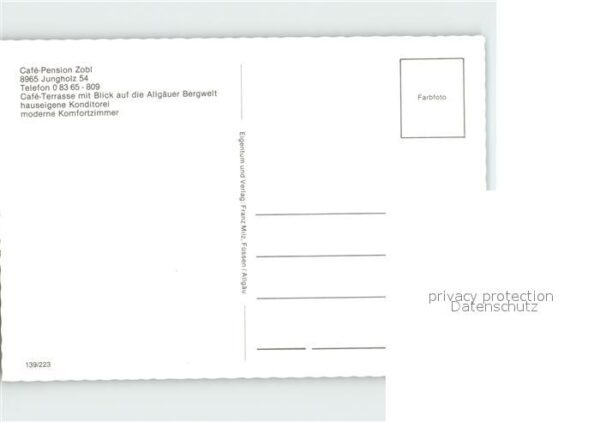 Jungholz Wertach Cafe Pension Zobl – Bild 2