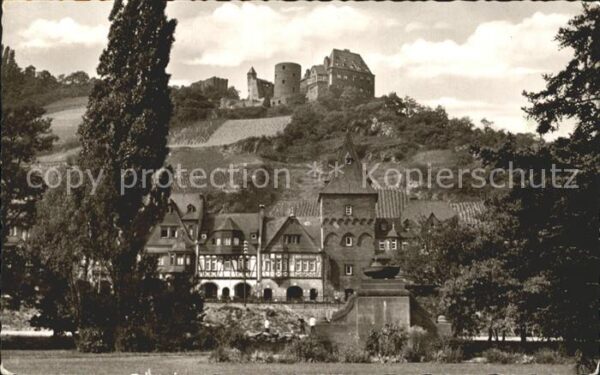 Bacharach Rhein Rheinanlagen Burg Stahleck