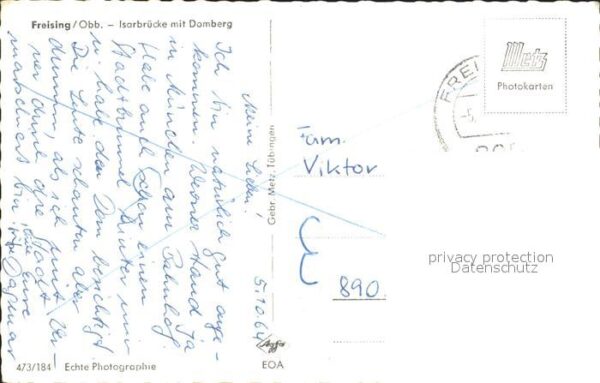 Freising Oberbayern Isarbrücke Domberg – Bild 2