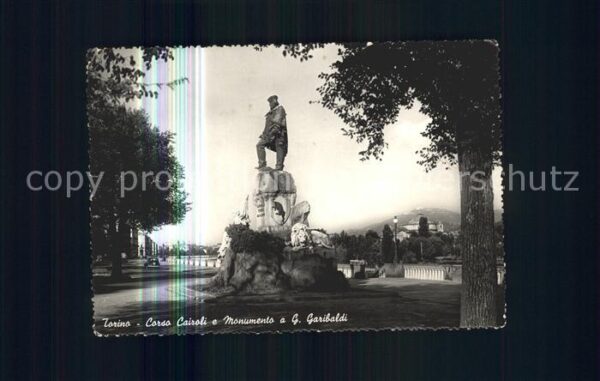 Torino Corso Cairoli Monumento Garibaldi