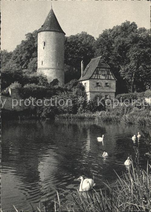 Dinkelsbuehl Faulturm Rothenburger Weiher