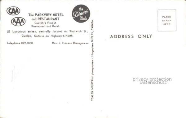 Guelph Parkview Hotel Restaurant Diners Club – Bild 2