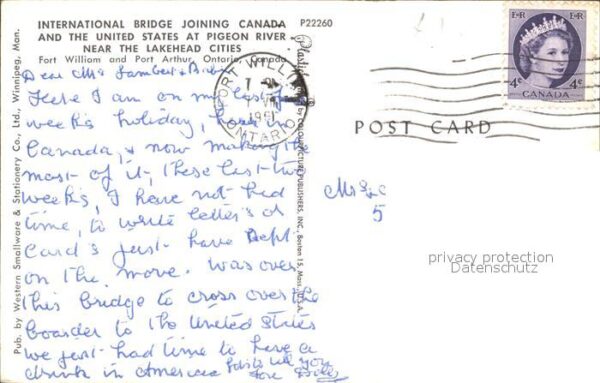 Port Arthur Ontario International Bridge Pigeon River – Bild 2