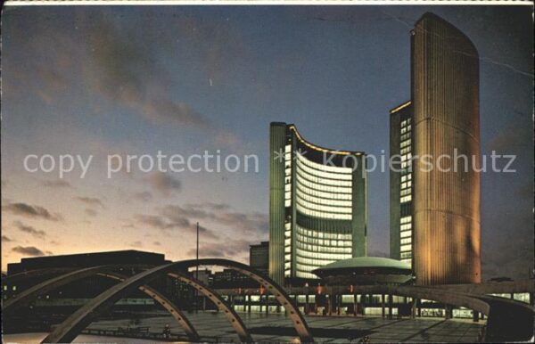Toronto Canada New City Hall illuminated Skyscraper