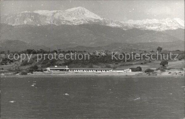 Side Antalya Ferienanlage Ansicht vom Meer aus Gebir