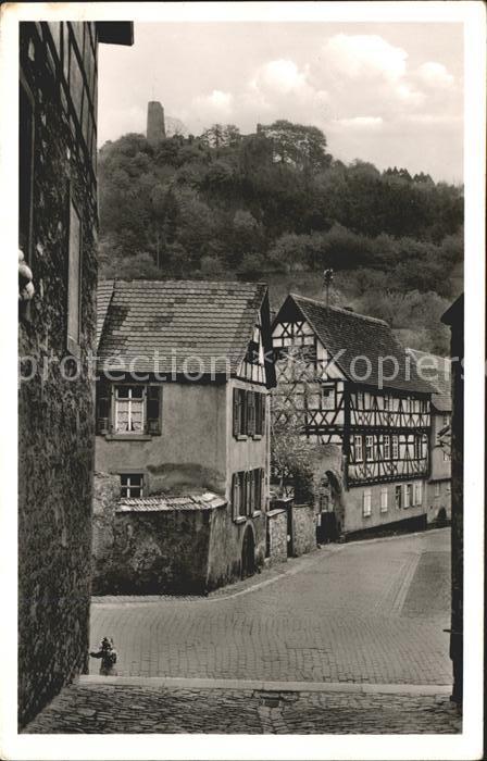 Weinheim Bergstrasse Münzgasse Fachwerkhaus Burg Ruine