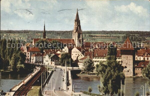 Konstanz Bodensee Rheinbrücke mit Münster