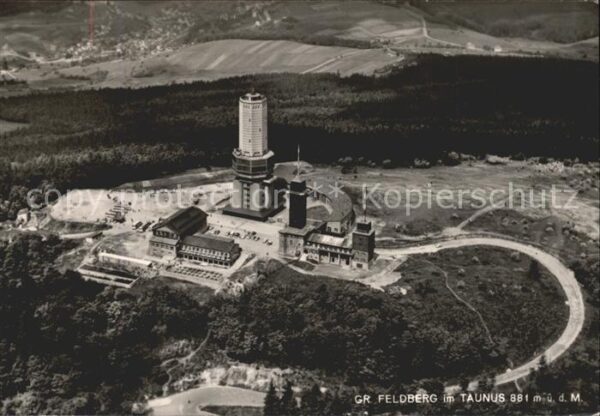 Grosser Feldberg Taunus Fliegeraufnahme