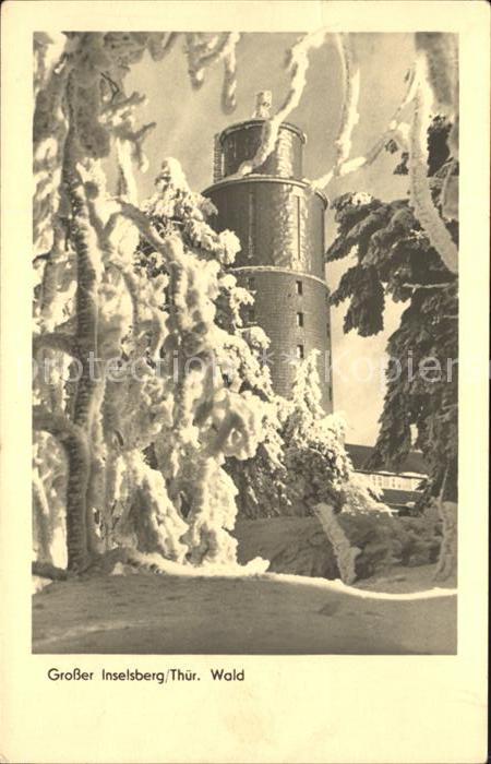Grosser Inselsberg Aussichtsturm Winterlandschaft Thüringe