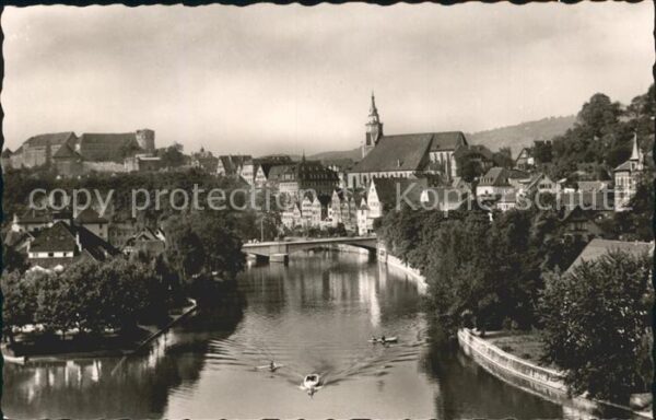 Tuebingen Blick auf Schloss und Stiftskirche Neck