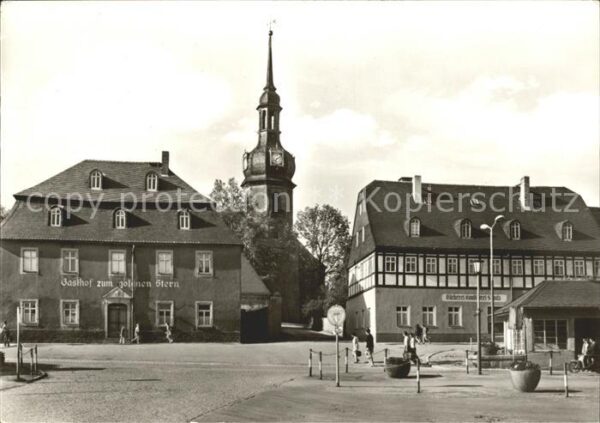 Zwoenitz Platz Gasthof Bäckerei Kirche