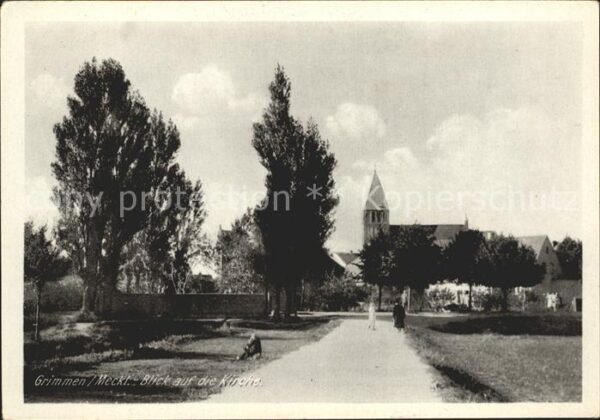 Grimmen Blick auf die Kirche