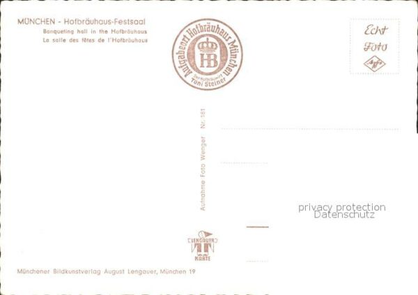 Muenchen Hofbräuhaus Festsaal – Bild 2