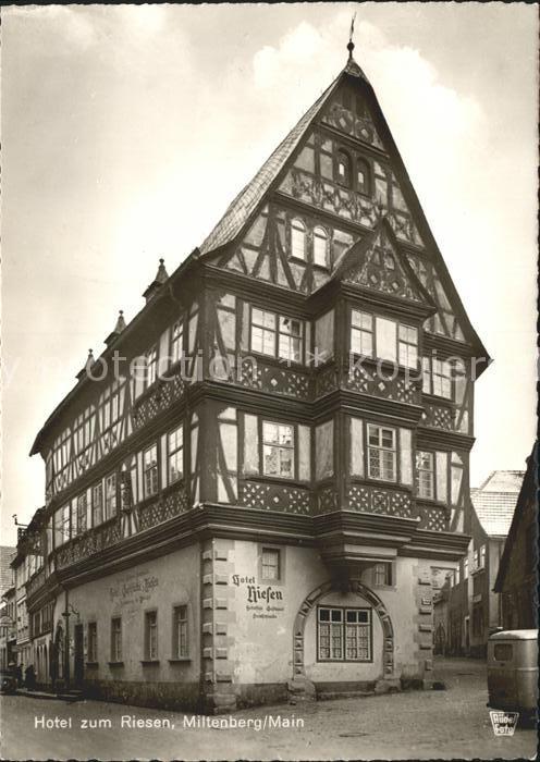 Miltenberg Main Hotel zum Riesen Fachwerkhaus 13. Jhdt.