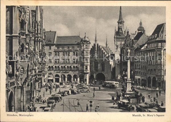 Muenchen Marienplatz Mariensäule