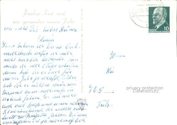 Buchholz Annaberg Blick zur St Annenkirche im Winter Neuj – Bild 2