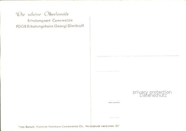 Cunewalde FDGB Erholungsheim Georgi Dimitroff Erh – Bild 2