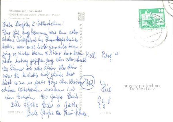 Finsterbergen FDGB Erholungsheim Wilhelm Pieck Fuhrma – Bild 2