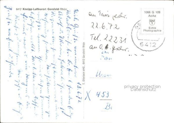 Gersfeld Rhoen Gesamtansicht Kneipp Luftkurort – Bild 2