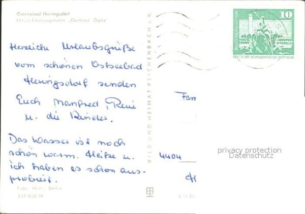 Heringsdorf Ostseebad Usedom FDGB Erholungsheim Gerhard Opitz – Bild 2