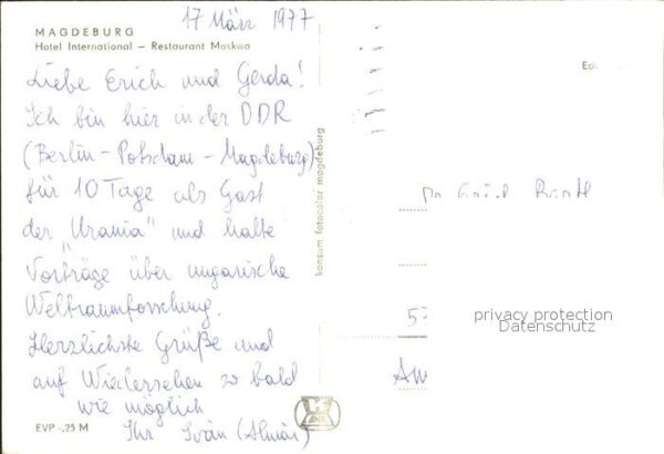 Magdeburg Restaurant Moskwa Hotel International – Bild 2