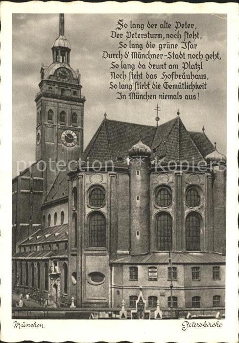 Muenchen Peterskirche Gedicht