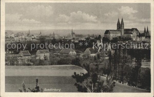 Quedlinburg Stadtbild mit Kirche