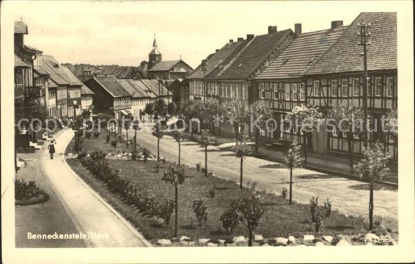 Benneckenstein Strassenpartie Fachwerkhäuser