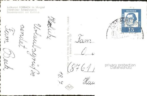 Forbach Baden Gesamtansicht mit Kurhaus Luftkurort Mu – Bild 2