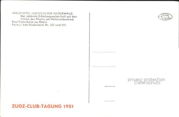 Ruedesheim Rhein Waldhotel Jagdschloss Niederwald Zuoz C – Bild 2