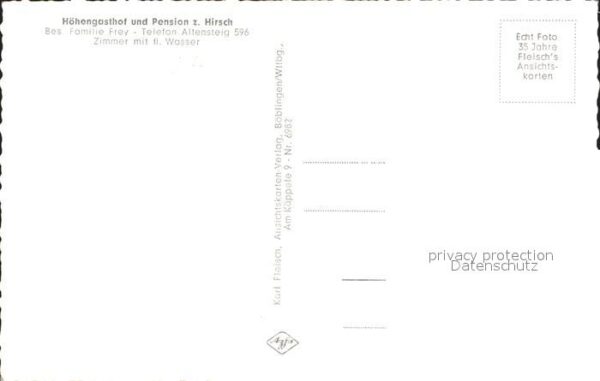 Berneck Altensteig Teilansciht Luftkurort Höhengasthof Pen – Bild 2